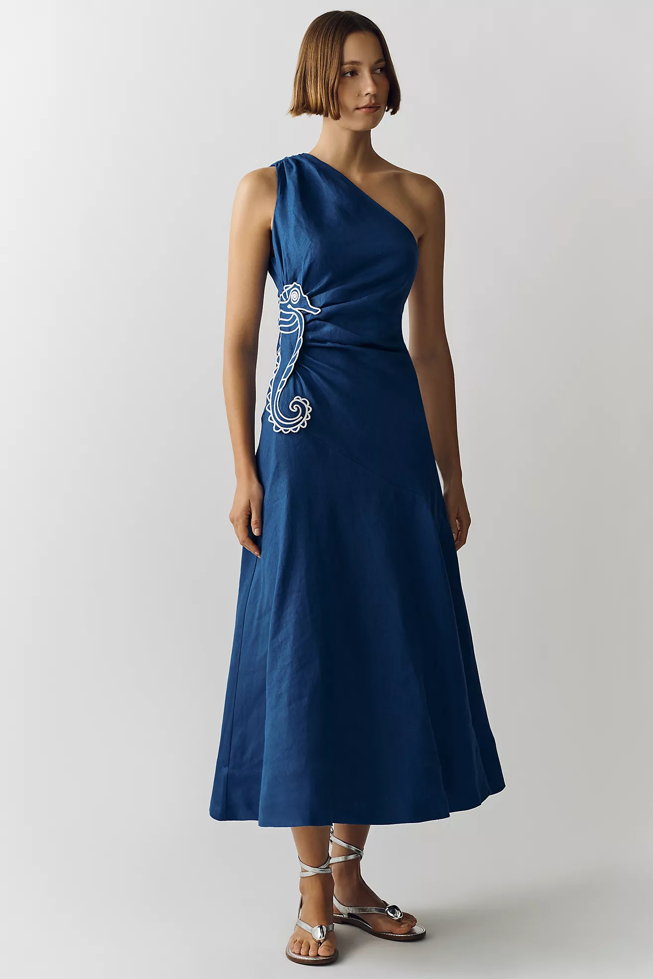 Farm Rio Linen Seahorse Maxi Dress | Anthropologie (US)