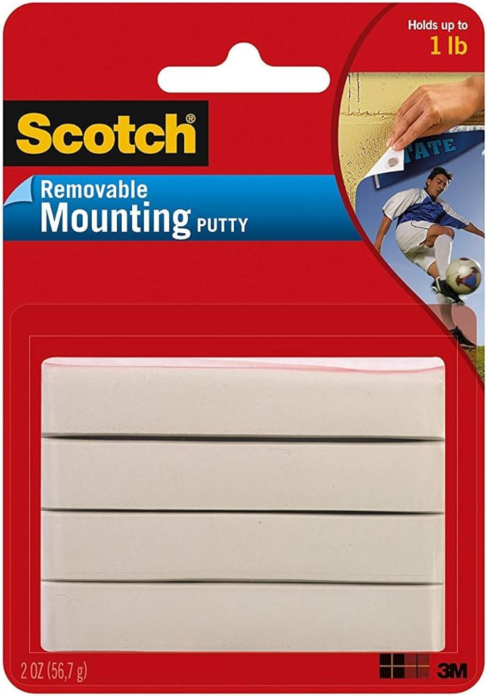 Scotch Mounting Putty 3MVK, Removable, 2 oz, White, 3-Pack | Amazon (US)