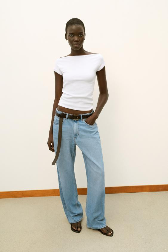 BOAT NECK T-SHIRT | Zara UK
