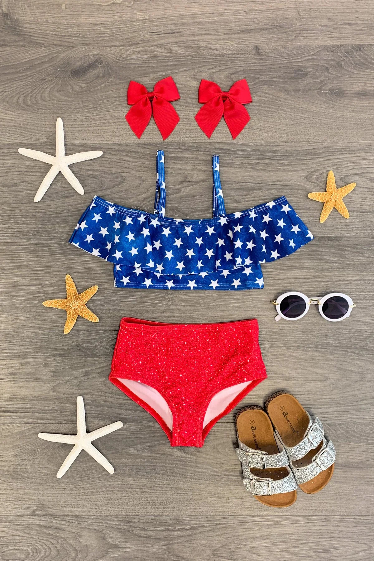Stars & Glitter Swimsuit Set | Sparkle In Pink