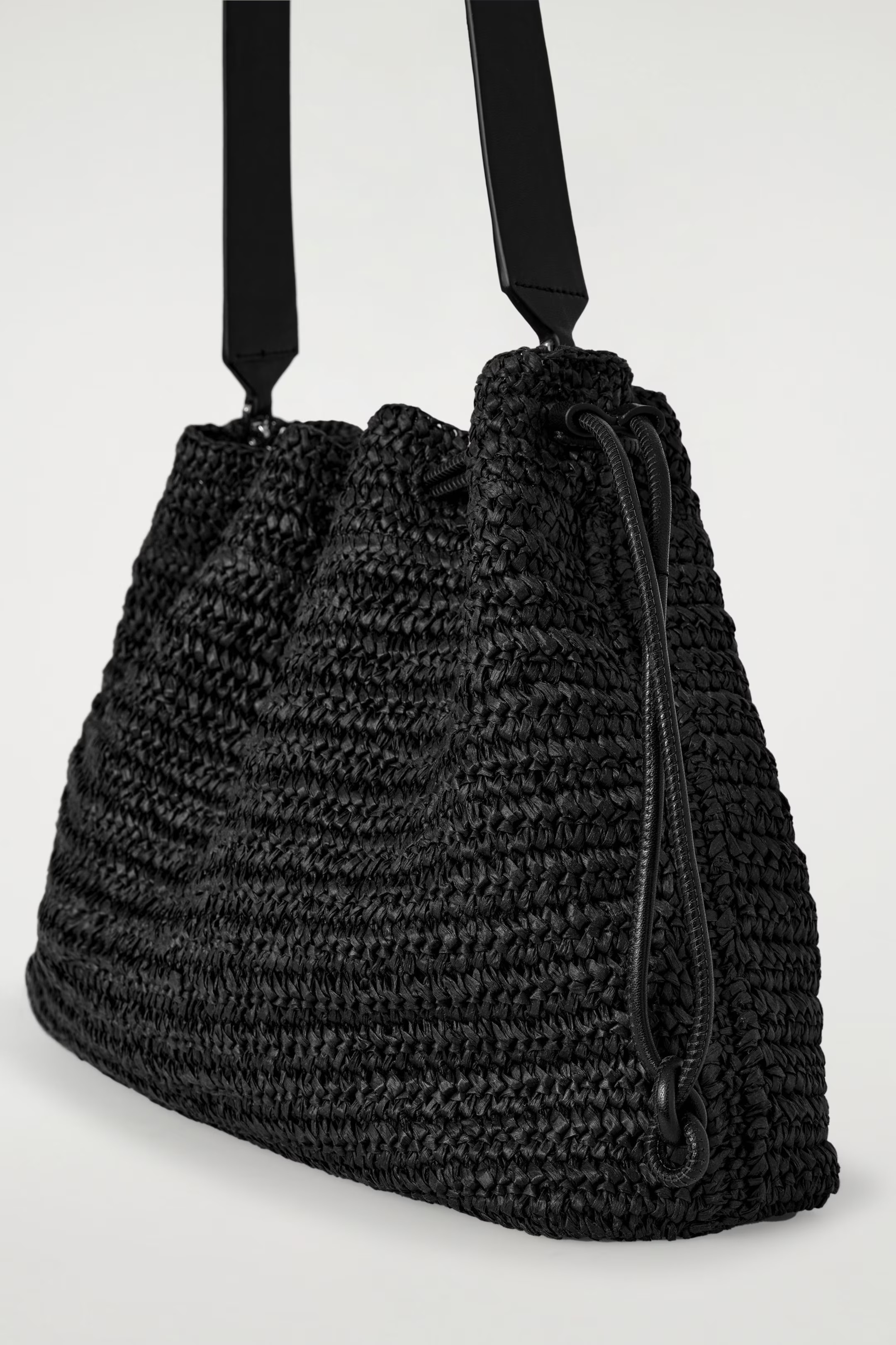 CAVATELLI CLUTCH BAG - STRAW - BLACK | COS UK