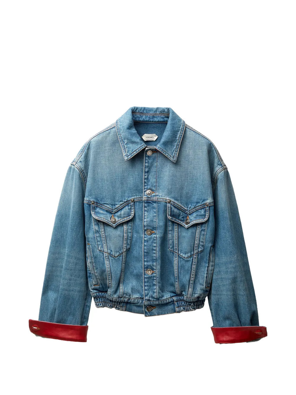 Versace denim blouson - Blue | Farfetch Global