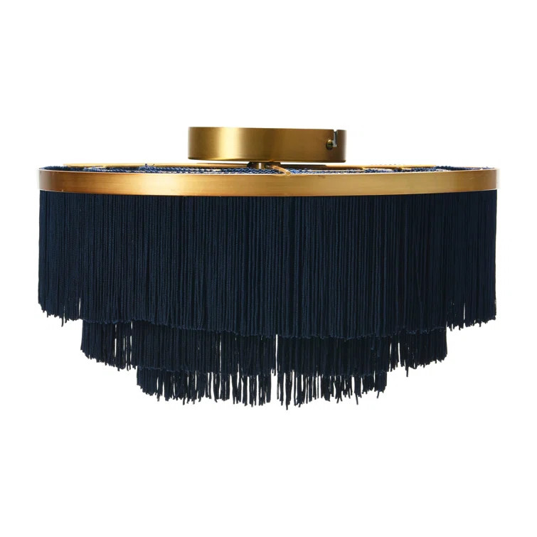 1 - Light 13.75'' Unique/Statement Circle Flush Mount | Wayfair North America