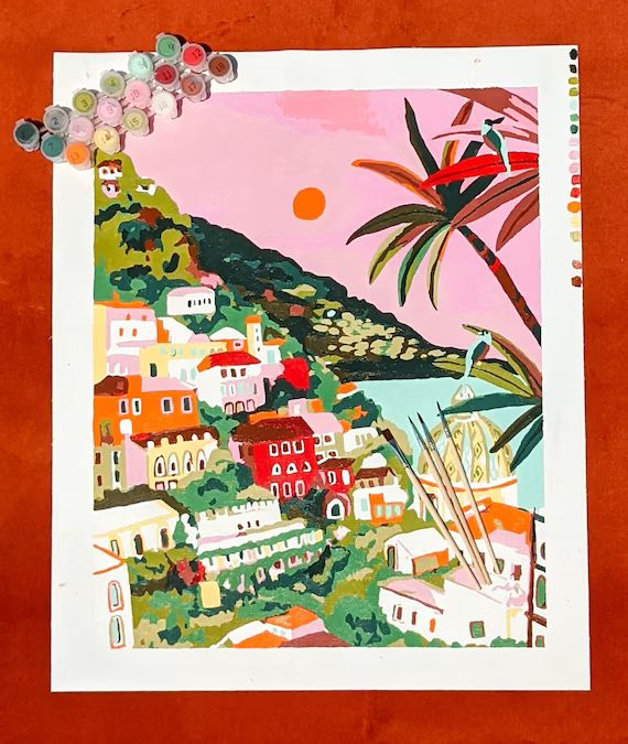 Amalfi Sunset by Hebe Studio Rhi James Paint Anywhere | Etsy | Etsy (US)
