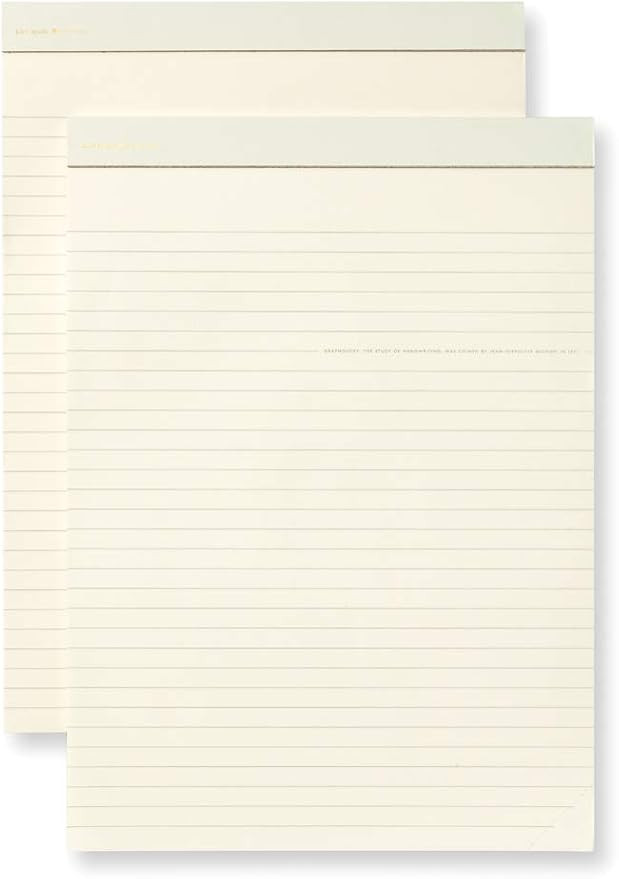 Kate Spade New York Notepad Folio Refill Set of 2, Letter Size Pads with 50 Lined Sheets Each, Cr... | Amazon (US)