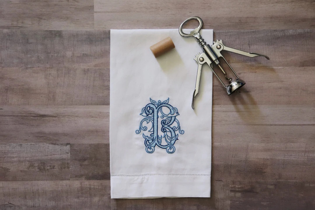 Personalized Hemstitch Guest Towel, Monogrammed Kitchen Towel, Bar Cart Napkins, Gift for Her, En... | Etsy (US)