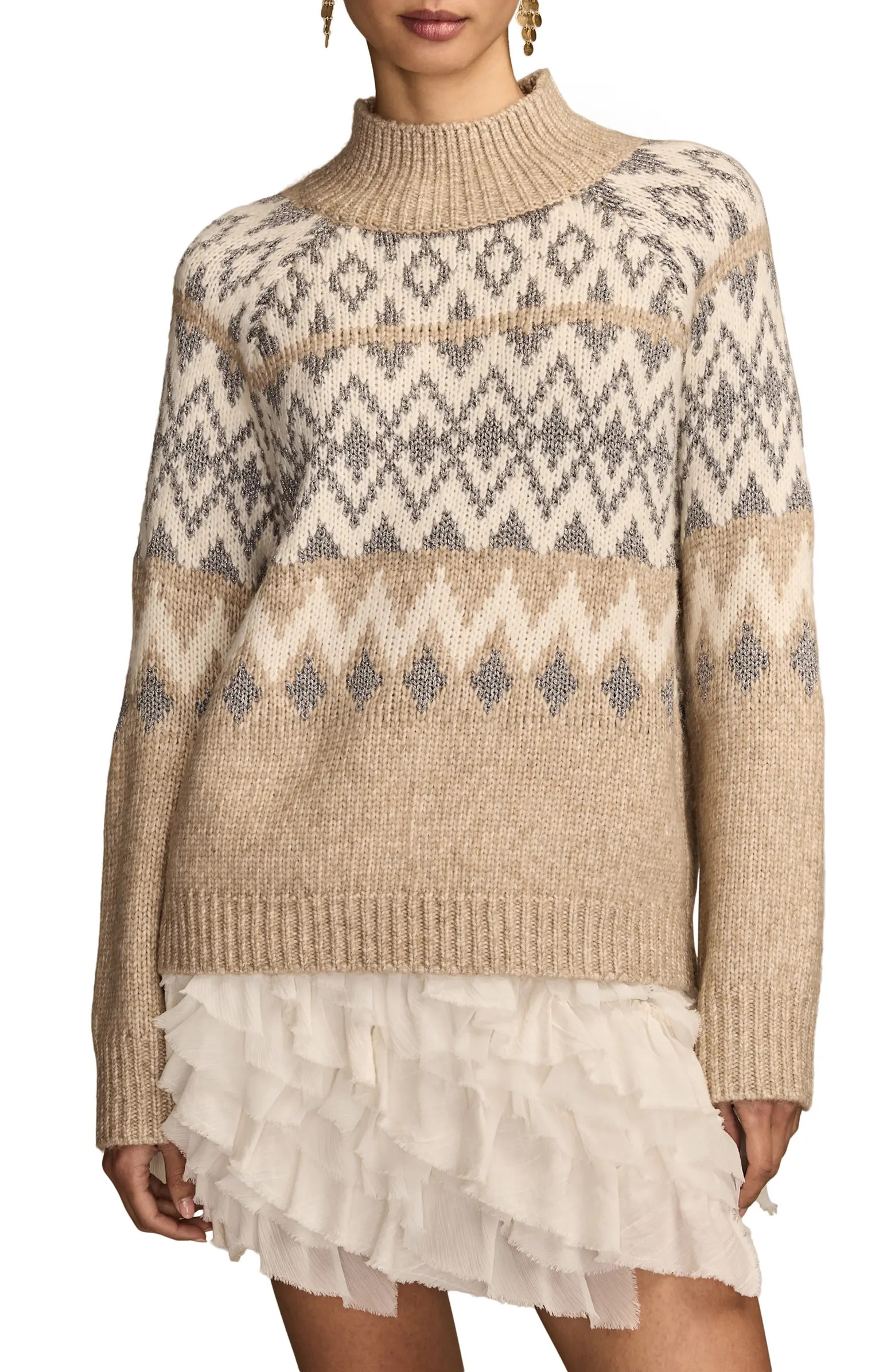 Fair Isle Mock Neck Sweater | Nordstrom