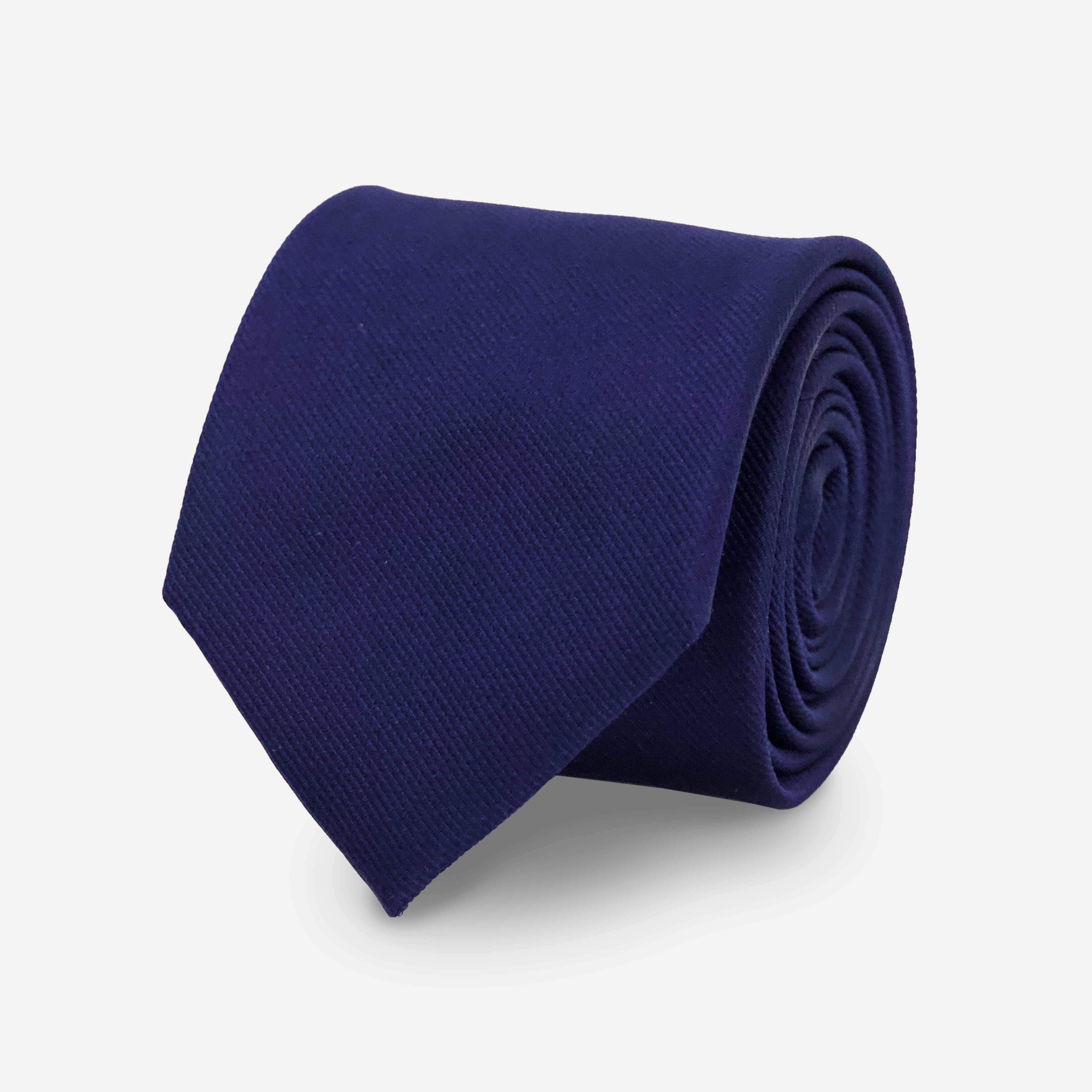 Grosgrain Solid Navy Tie | Silk Ties | Tie Bar | The Tie Bar