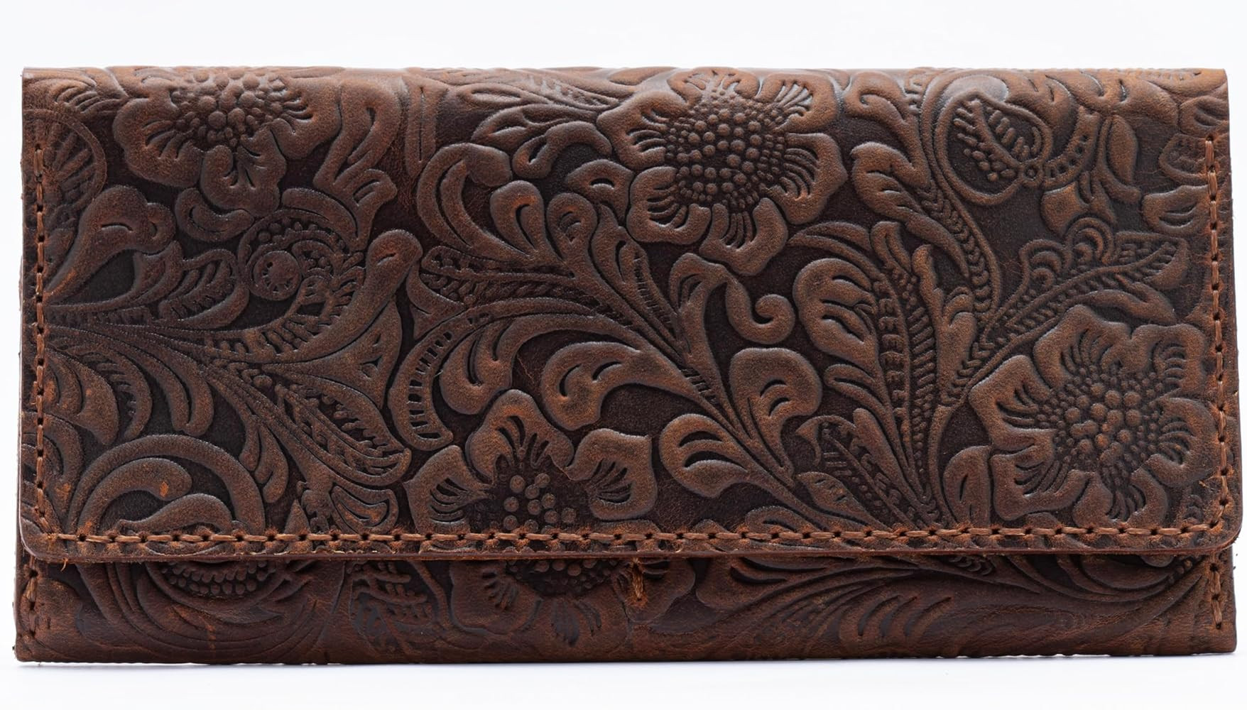 Toros Craft Handmade Western Wallets for Women, Genuine Tooled Leather & Long Credit Card Holder,... | Amazon (US)