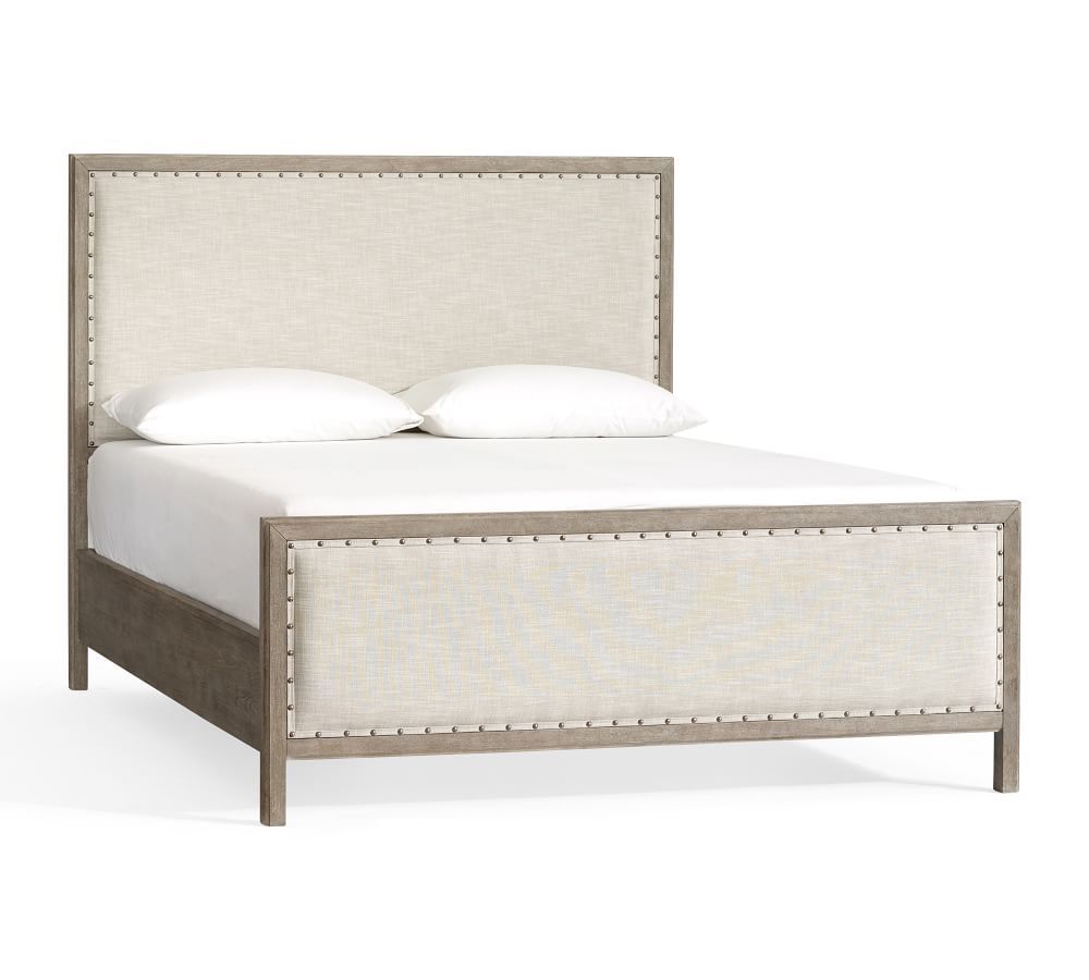 Toulouse Wood/Upholstered Bed, Charcoal, Queen | Pottery Barn (US)