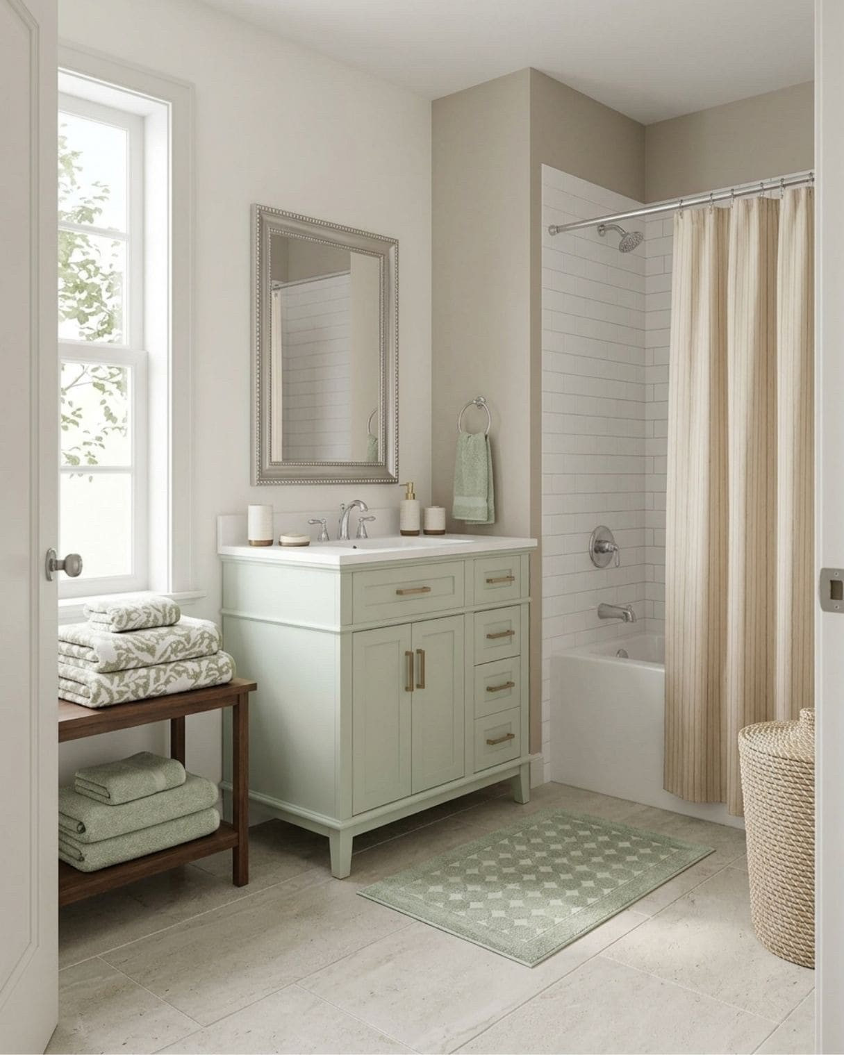 Serene Sage Green Bathroom Design

*Note: This is a digital room mockup showcasing product styling ideas from my room design mood board.

#LTKHome
