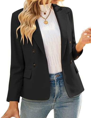 luvamia Blazers for Women Women's Blazer Jacket Womens Fashion Blazer Black Blazer Jacket for Women Dressy Blazers for Women Black Size Large Size 12 Size 14 | Amazon (US)