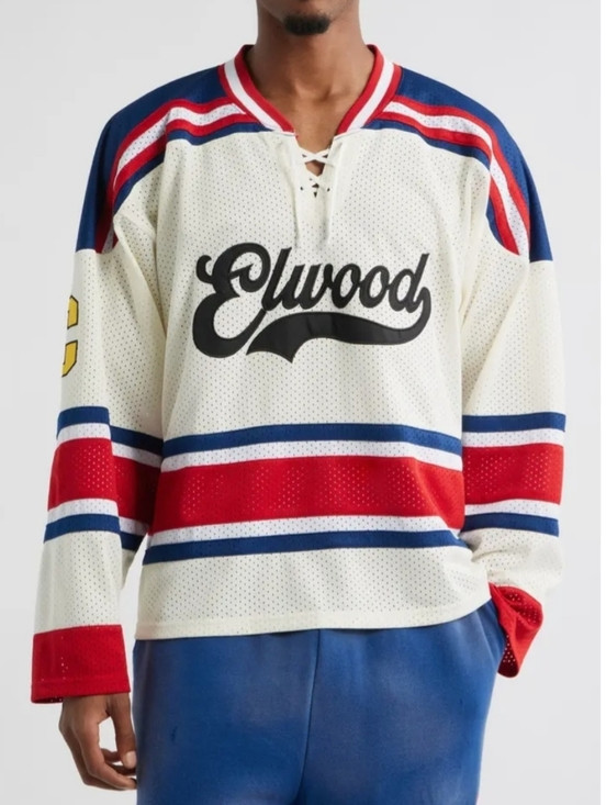 Elwood Men's Oversized Mesh Hockey Jersey Red Blue White Sz XL | Poshmark