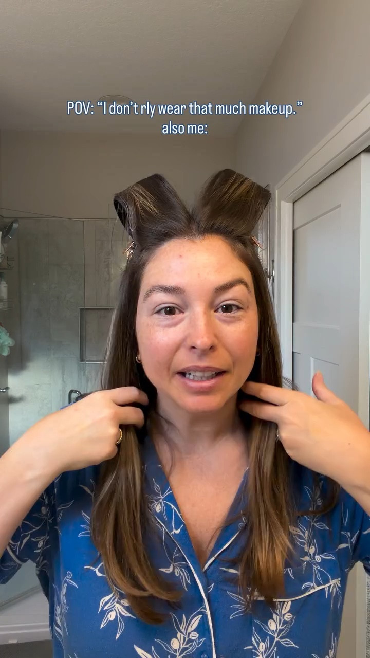 Im just a girl 🥹

Moisturizer @cosrx 
Toothpaste @colgateus 
Chapstick @burtsbees 
Mascara @saiebeauty 
Sunscreen @supergoop 
Eyebrow gel @anastasiabeverlyhills 
Under eye corrector @drmtlgy 
Sponge & Brush @elfcosmetics 
Bronzer @covergirl 
Shimmer & Blush @milkmakeup 
Finishing spray @milkmakeup 
Hair oil @davinesofficial 
Hair roller & clips @mykitsch 
Lipgloss @saiebeauty 
Perfume @juliettehasagun 
#everydaystyle #grwm #makeup #momroutine #justforfun