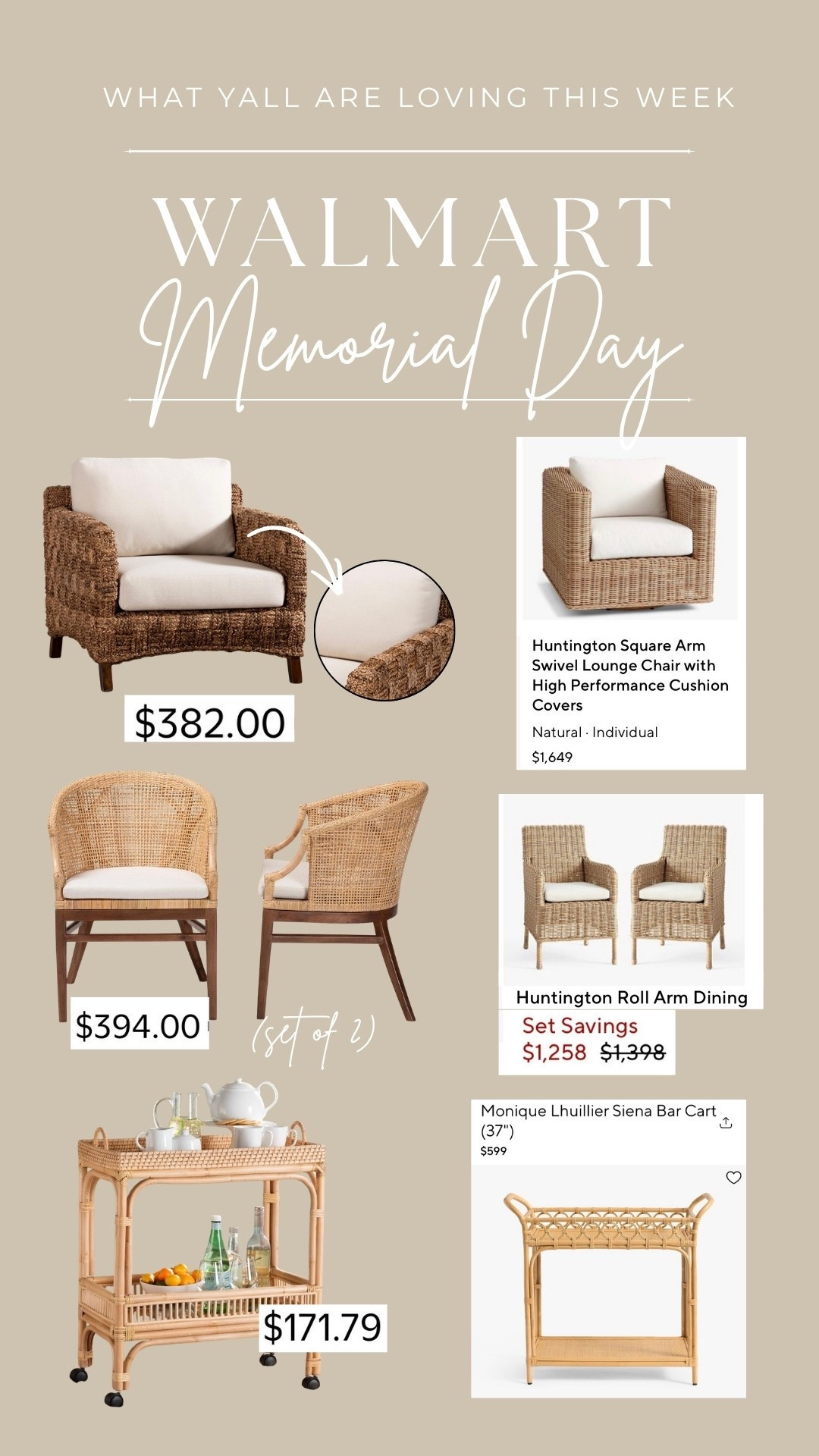 Summer home finds from Walmart I have been obsessed with! These wicker chairs and tables are fabulosity for summer! Love how you can pair any color with them since they are a staple neutral. ✨🤍



Walmart finds, Walmart, decor inspo, summer home, summer home decor, home decor, home inspo, summer home, patio decor, living room decor

#LTKHome