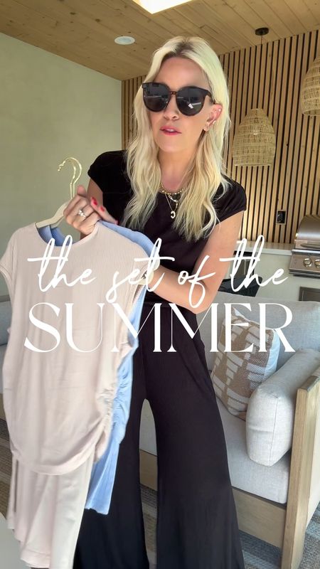 This set is perfect for summer, ribbed light weight and cooling fabric, comes in several colors and it’s currently on sale too! Try on haul is in stories too

#LTKFindsUnder50 #LTKFindsUnder100 #LTKStyleTip