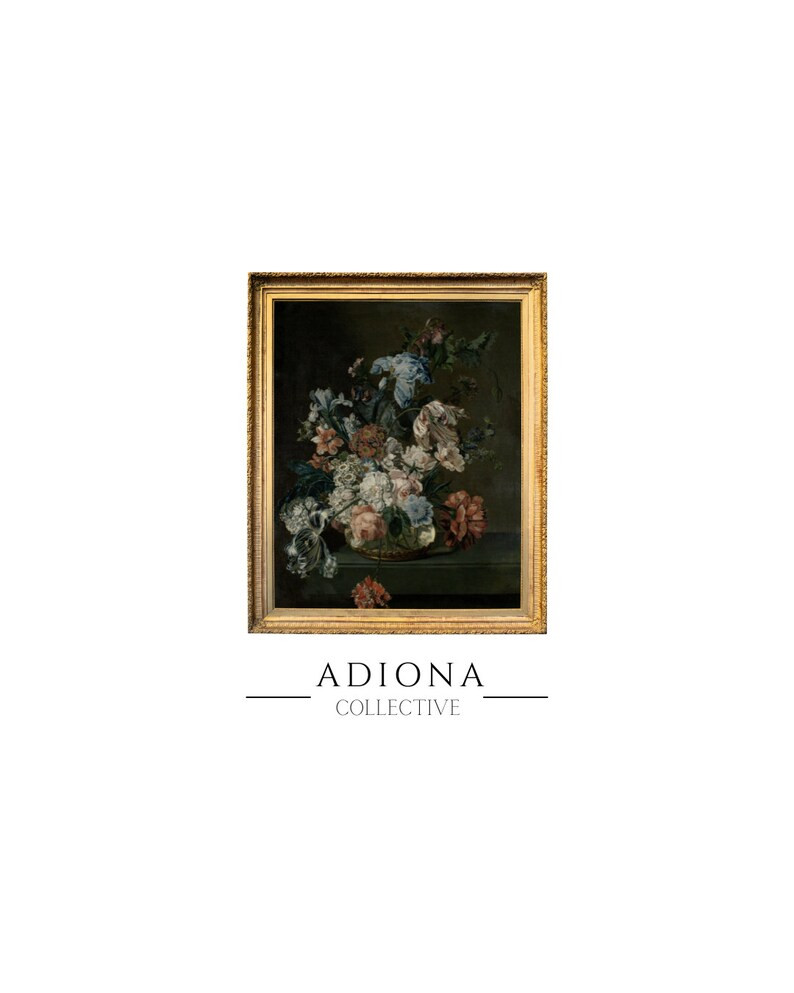 Still Life Colorful Floral Bouquet Vintage Oil Painting Botanical Art Vintage Artwork Printable A... | Etsy (US)