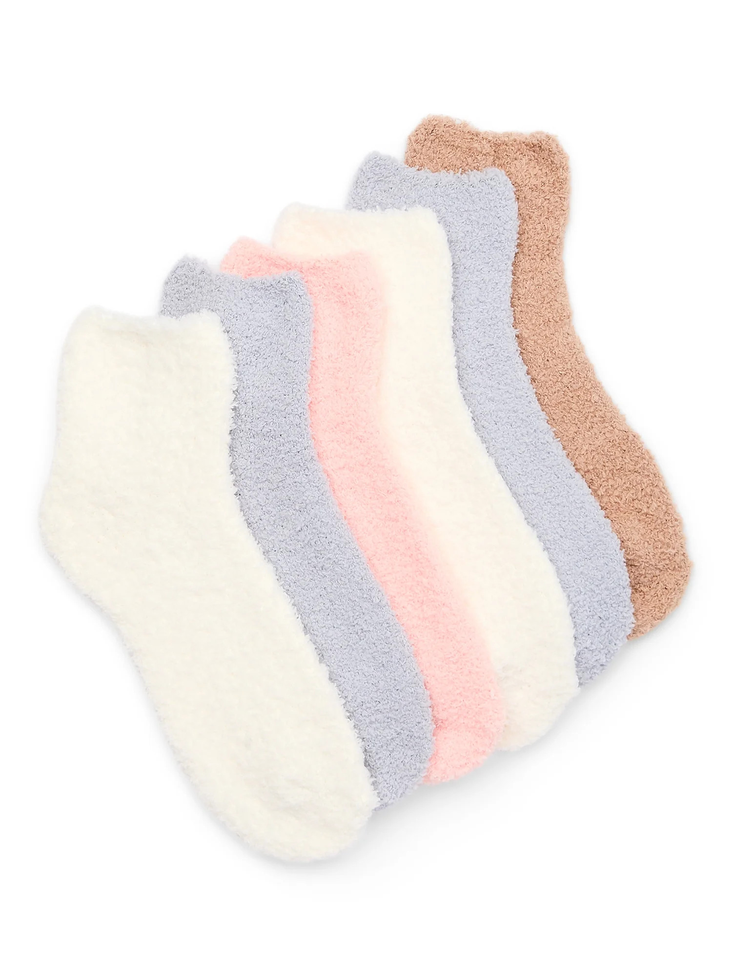 Joyspun Women's Cozy Ankle Socks, 6-Pack, Fits Shoe Sizes 4-10 | Walmart (US)