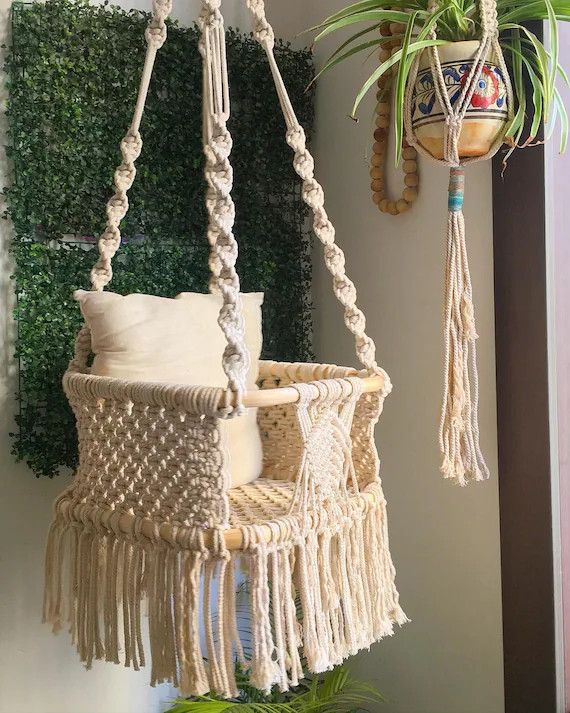 Macrame baby swing, baby hammock, toddler swing, Swing chair for baby, Crochet baby swing, Gift f... | Etsy (US)
