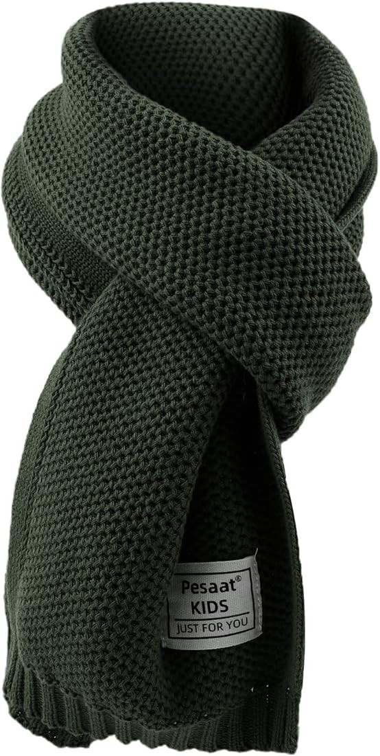 PESAAT Kids Winter Infinity Scarf Knit Toddler Boy Girls Scarves Cotton Outdoor Neck Warmer for C... | Amazon (US)