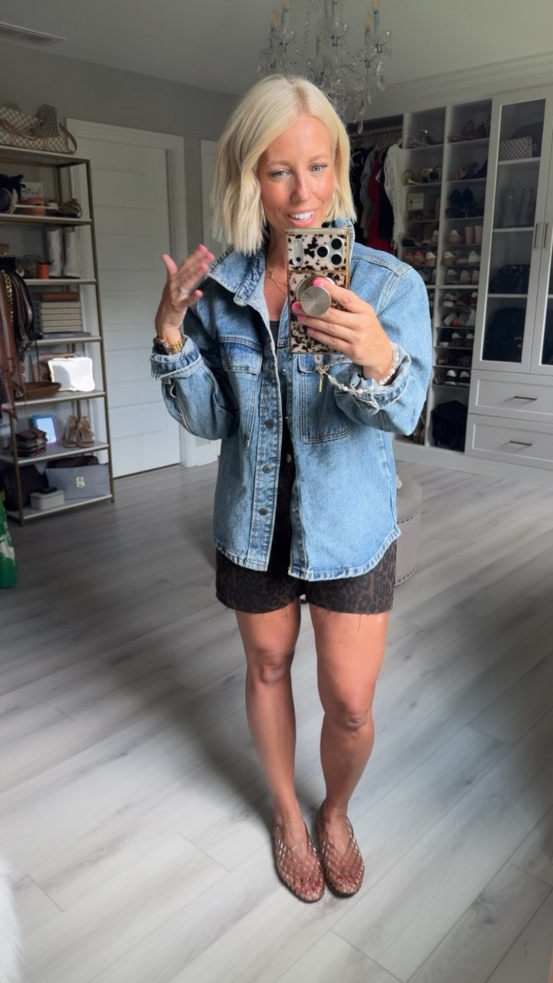Denim jacket small
Tank medium
Shorts sized up 2 sizes for roomy fit - size 8
Shoes run big!

#LTKootd #LTKSaleAlert #LTKmomlife