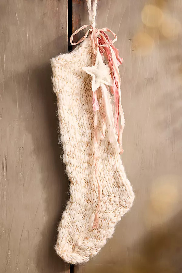 Knitted Metallic Stocking | Anthropologie (US)