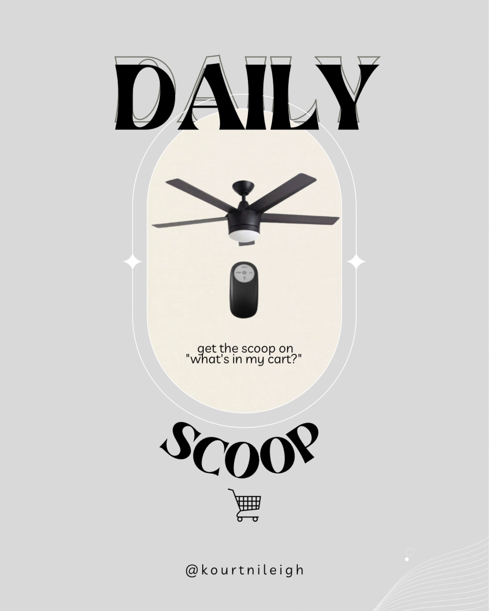 Daily Scoop! Just purchased this Merwry Indoor Matte Black Ceiling Fan with Light Kit and Remote Control, for the kids shared room! 