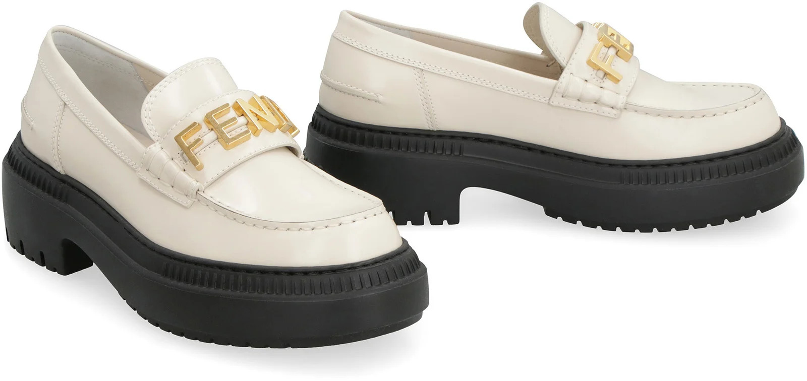 Fendi Logo Plaque Slip-On Loafers | Cettire Global