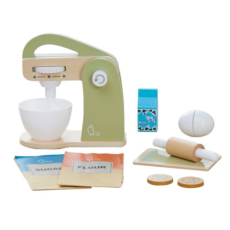 Teamson Kids - Little Chef Frankfurt Wooden Mixer play kitchen accessories - Green- 10 pcs | Target