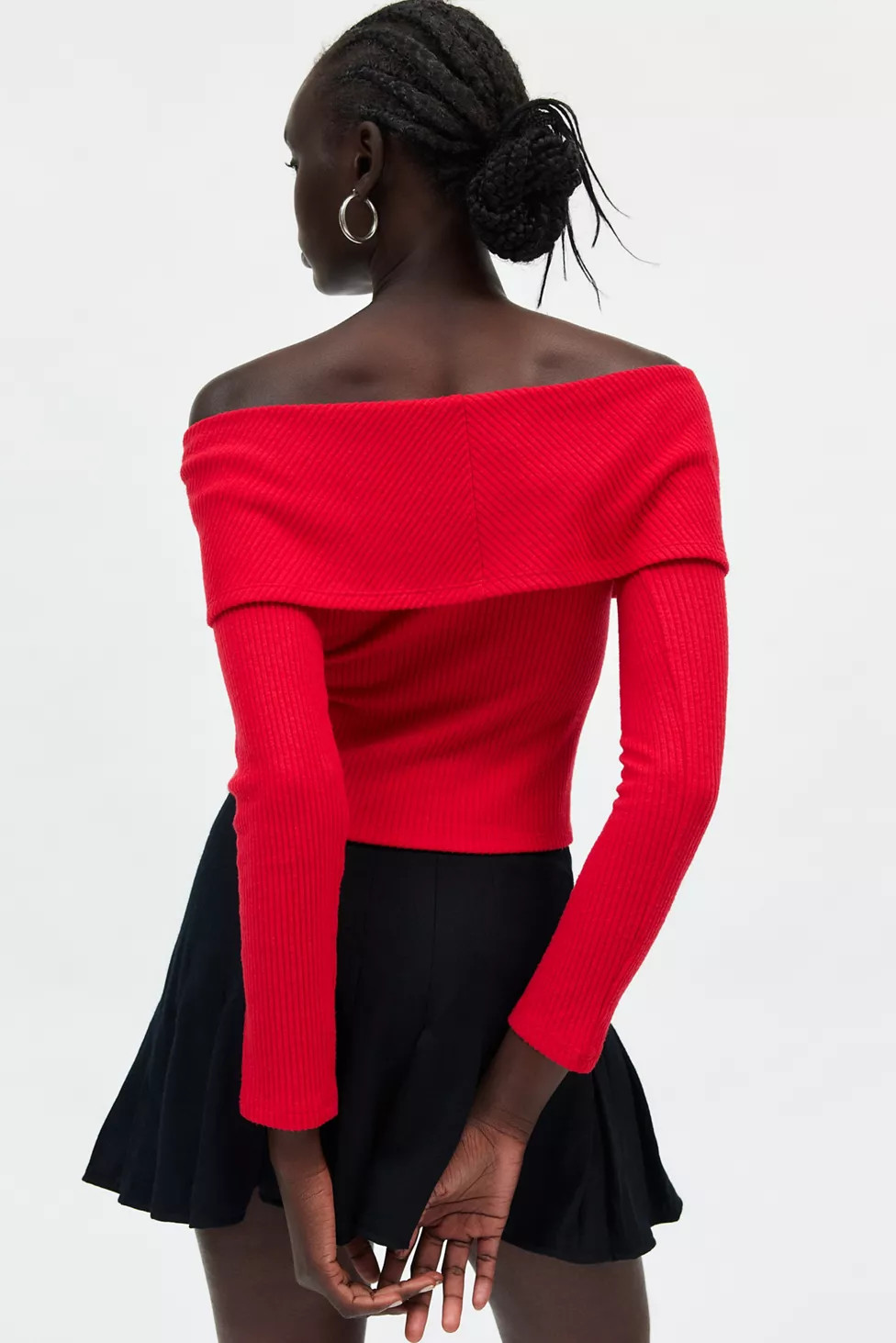 Silence + Noise Whitney Foldover Long Sleeve Top | Urban Outfitters (US and RoW)