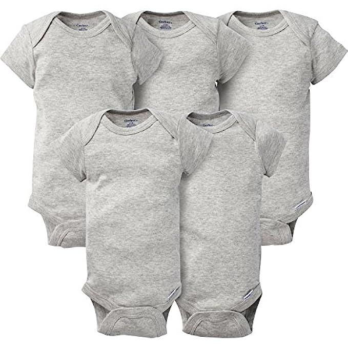 Gerber Baby Boys' 5-Pack Solid Onesies Bodysuits | Amazon (US)