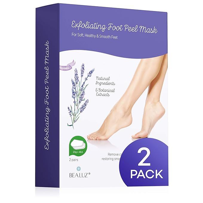 2 Pairs Foot Peel Mask Exfoliant for Soft Feet in 1-2 Weeks, Exfoliating Booties for Peeling Off ... | Amazon (US)