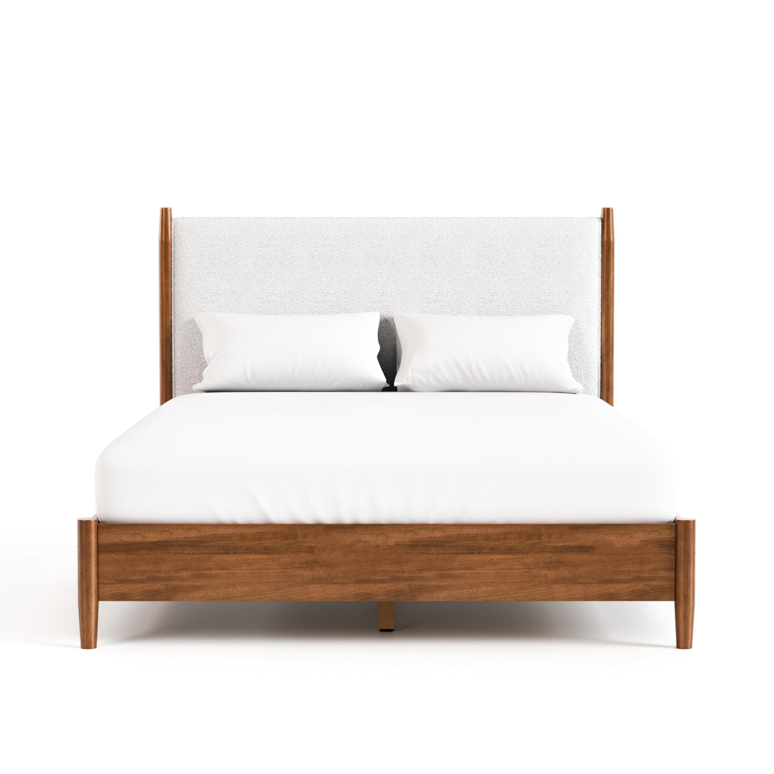 Furniture of America Wyatt Modern Solid Wood Queen Bed Frame with Headboard, Wooden Bedframe for ... | Amazon (US)