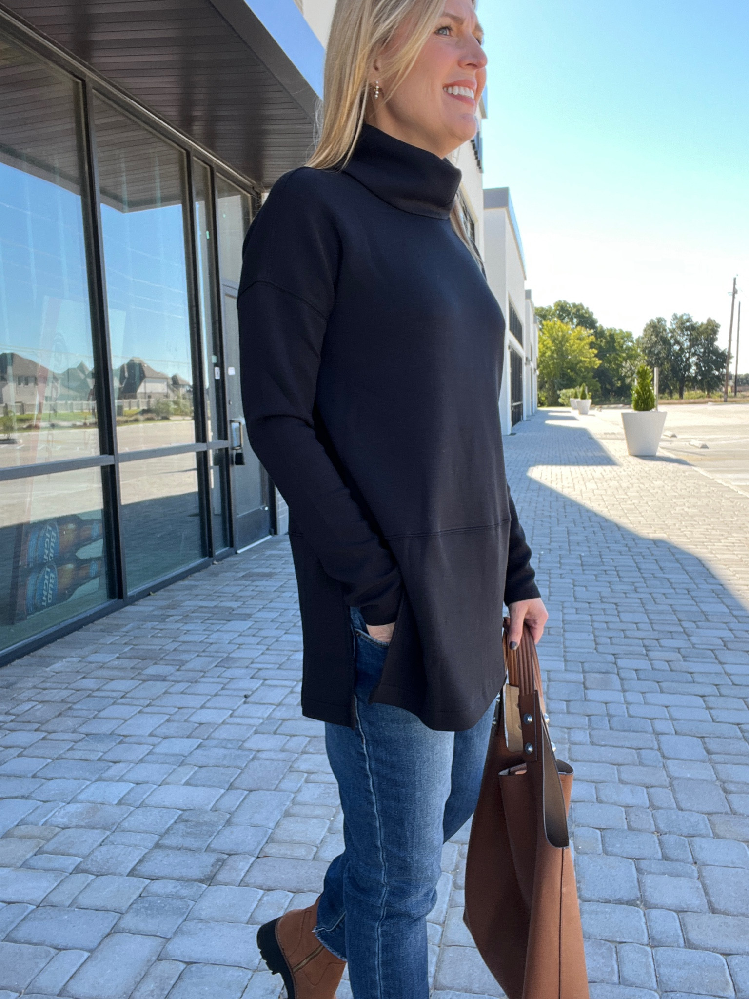 Oversized tunic turtleneck with side vents. Covers the bum! Buttery soft. Wear with leggings, denim, or slim pants. 

Discount code: CINDYXSPANX 

#LTKworkwear #LTKstyletip #LTKover40