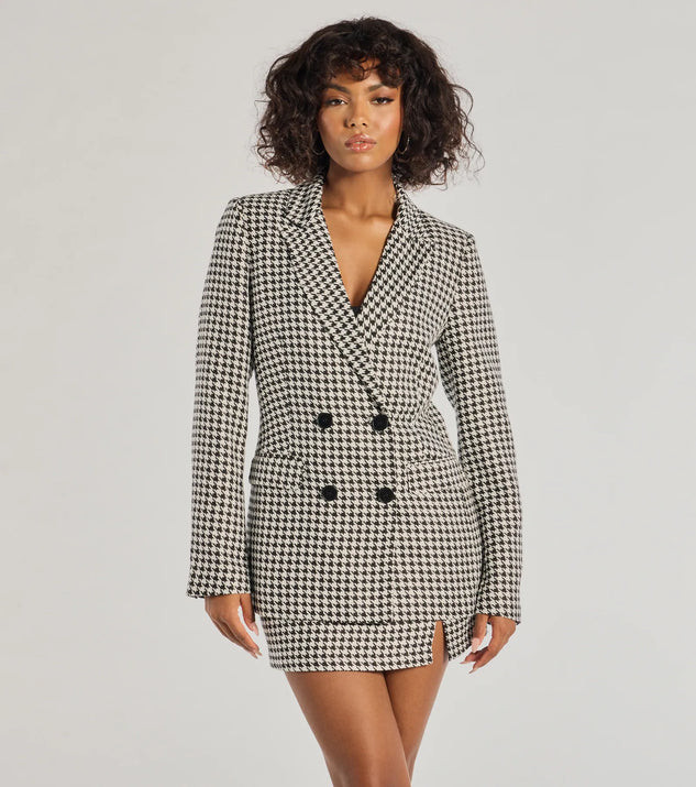 Icon Era Houndstooth Woven Blazer | Windsor Stores