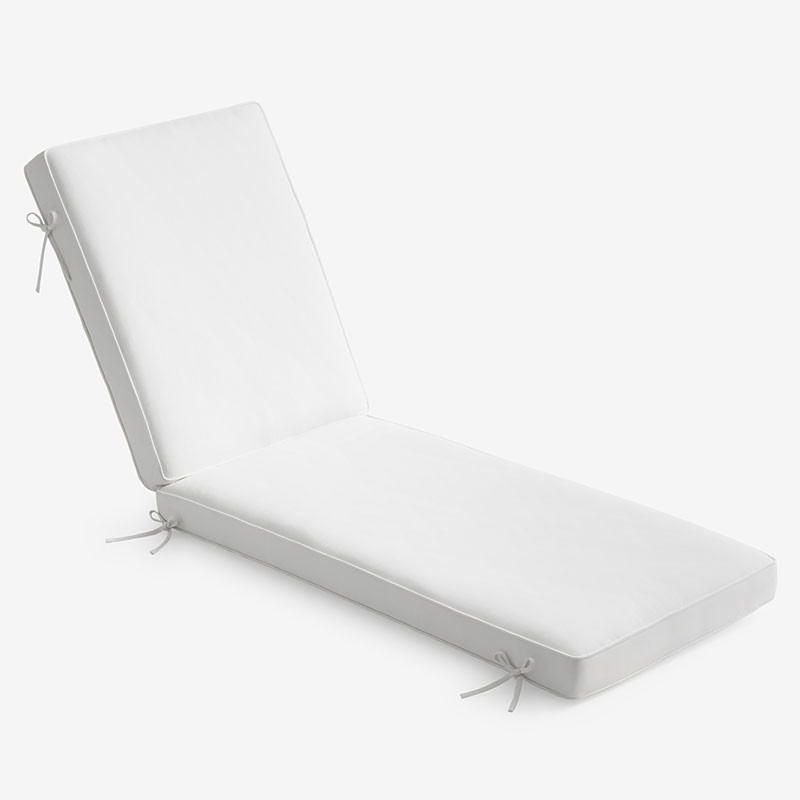 Chaise Lounge Cushion - White, 80 in. x 23 in. | The Company Store