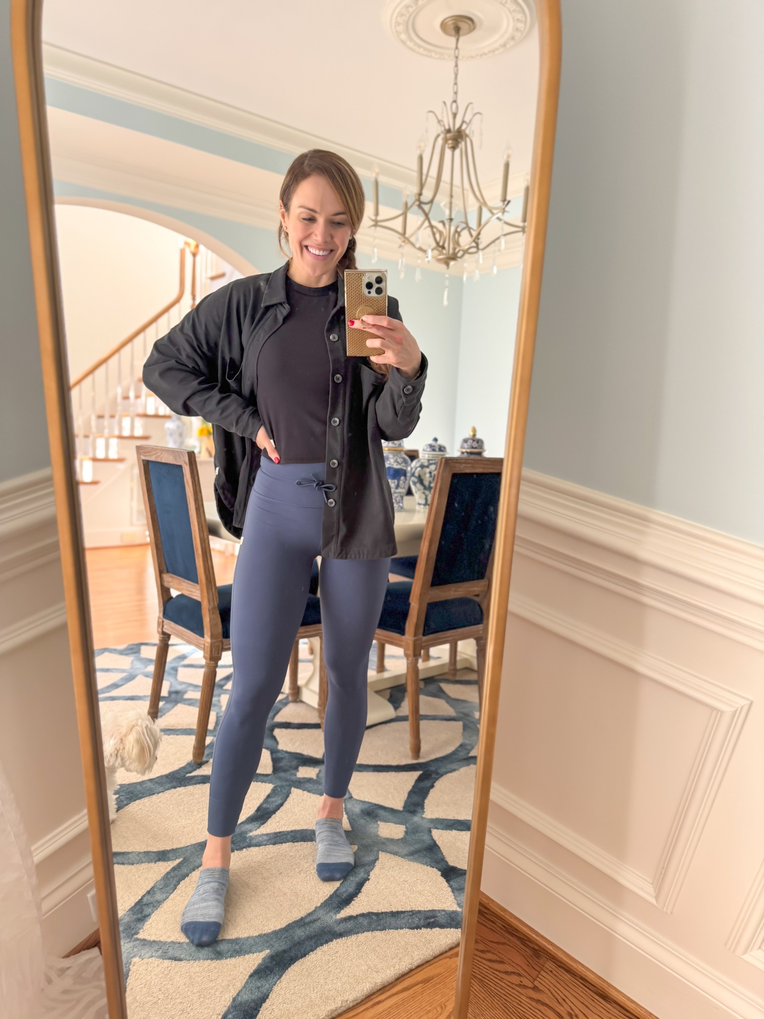 Comfy and casual Vuori activewear for my weekday look. I’m in a small in the top, a medium in the shirt jacket and a medium in the leggings.

#LTKActive #LTKFitness
