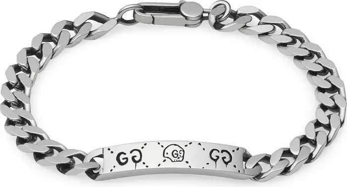 Gucci Men's Silver Ghost Chain ID Bracelet | Nordstrom | Nordstrom