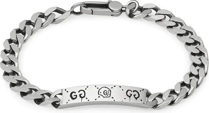 Gucci Silver Ghost Chain ID Bracelet | Nordstrom | Nordstrom