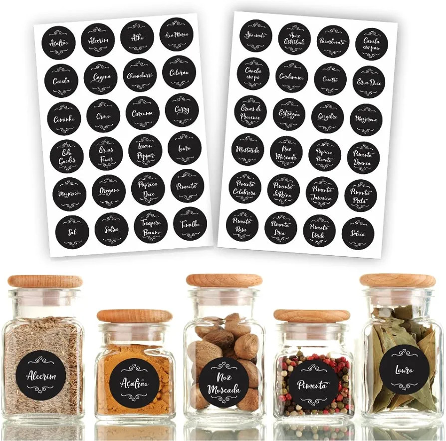 Etiquetas Adesivas Vinil Para Porta Temperos Inox Giratório | Amazon (BR)