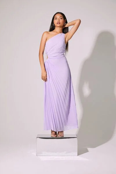 Textured One-Shoulder Maxi Dress | Forever 21
