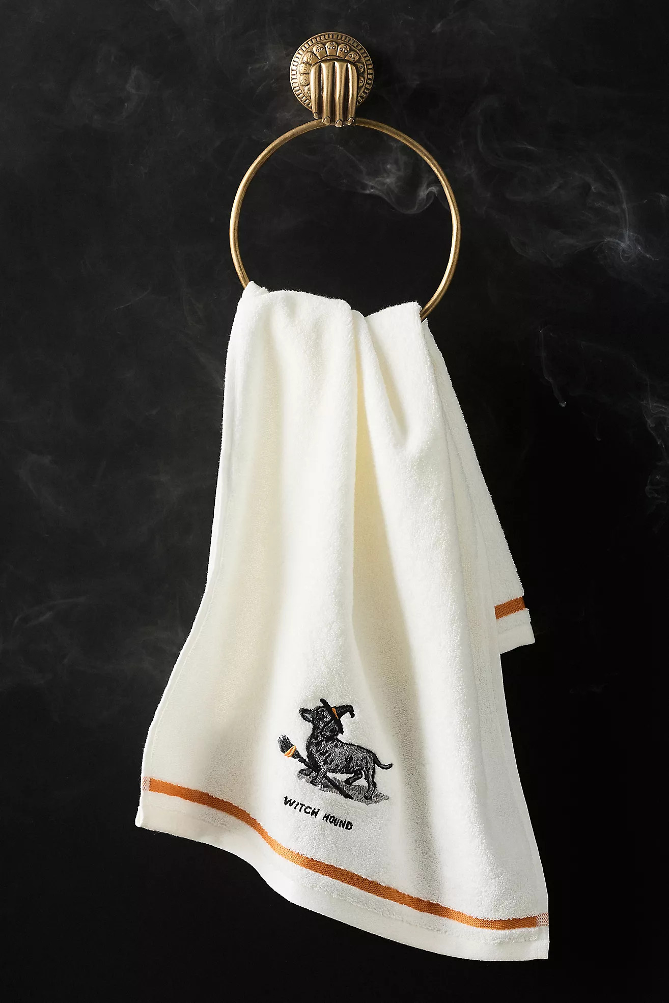 Molly Hatch Halloween Embroidered Hand Towel | Anthropologie (US)