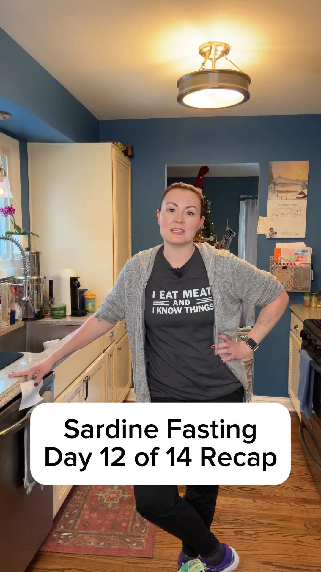 Day 12 of 14 sardine fasting. Up to 150.6. I did a 3 mile fasted walk, a full arm workout, steam room, and hot tub. I ate 3 cans of sardines and my average glucose was 84. This will be my longest sardine fast yet as I’ve done several 3 & 4 day, one 7 day, and one 10 day sardine fast. If you’d like more info on sardine fast, head to my YouTube channel (link in bio) and check out my sardine fasting playlist 🐟

Be sure to subscribe to my YouTube channel for the full results video, including updated bloodwork, and DEXA scan. 😍#carnivore #carnivorediet #carnivorelifestyle #carnivorewoman #animalbased #meat #lchf #sardines #sardinefasting