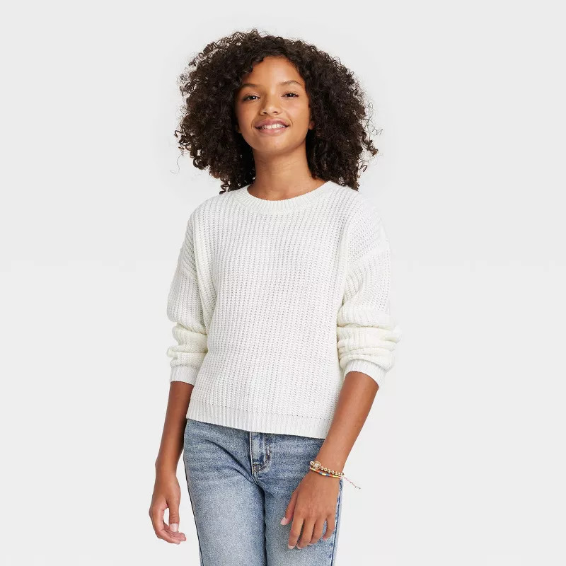 Girls' Crew Neck Sweater - art class™ | Target