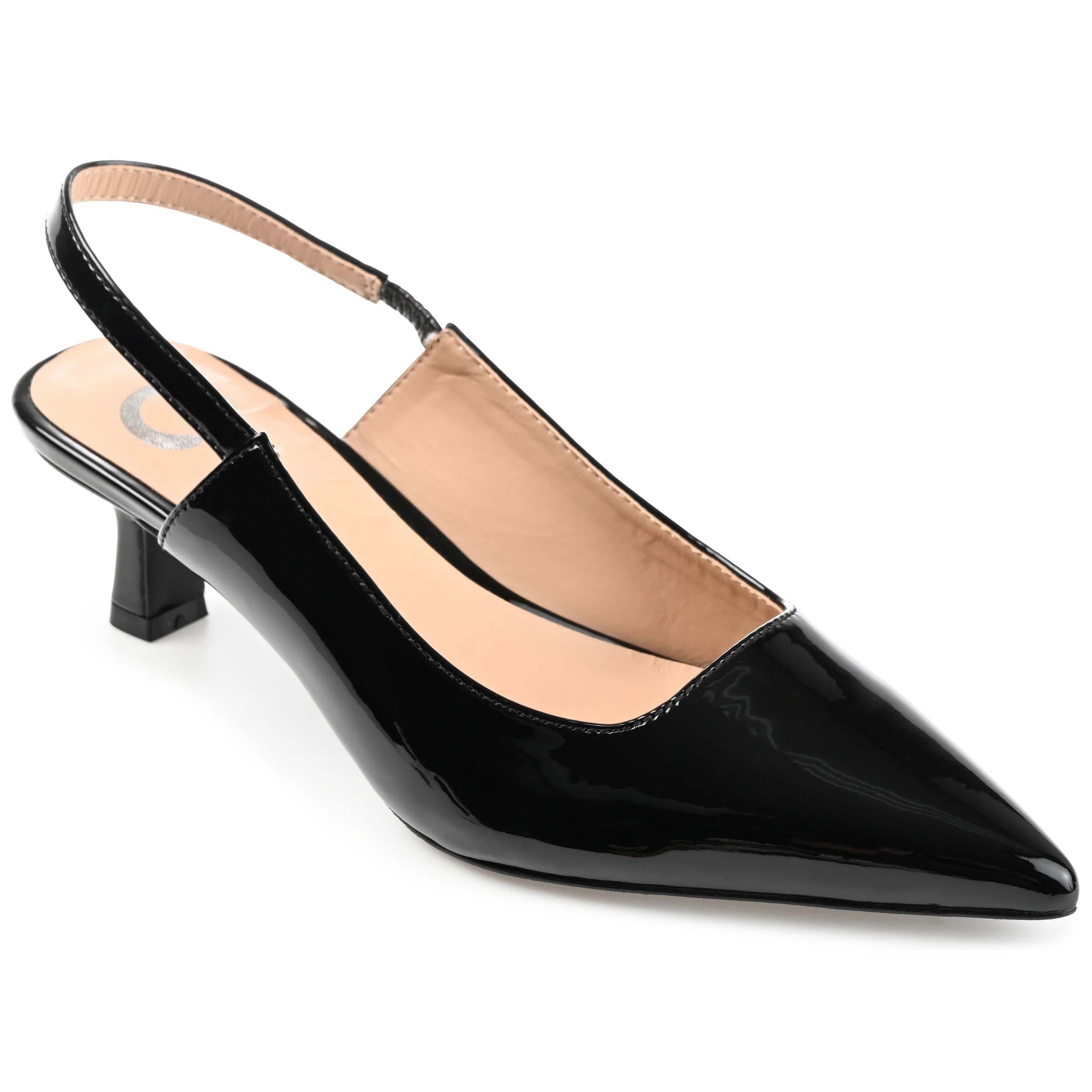 Journee Collection Womens Paulina Kitten Heel Sling Back Pointed Toe Pumps - Walmart.com | Walmart (US)