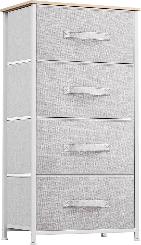 YITAHOME Dresser with 4 Drawers - Fabric Storage Tower, Organizer Unit for Bedroom, Living Room, ... | Amazon (US)