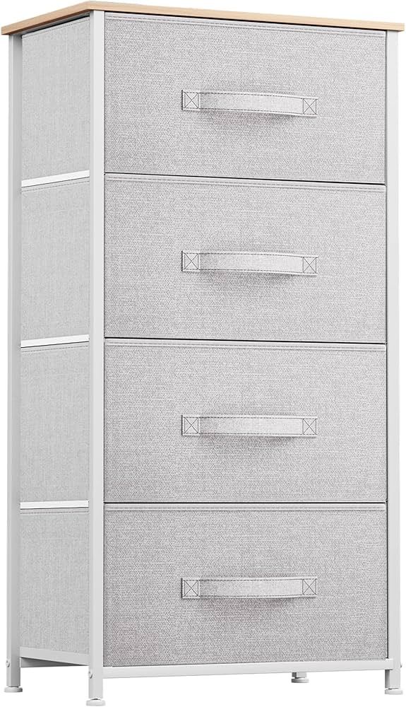 YITAHOME Dresser with 4 Drawers - Fabric Storage Tower, Organizer Unit for Bedroom, Living Room, ... | Amazon (US)