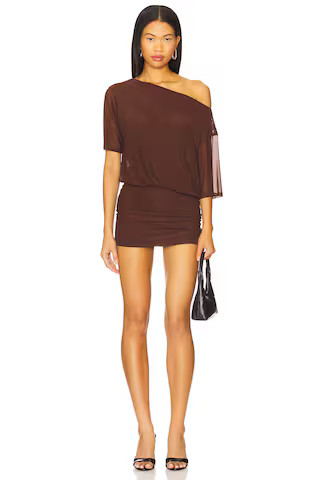 superdown Olya Mini Dress in Chocolate from Revolve.com | Revolve Clothing (Global)