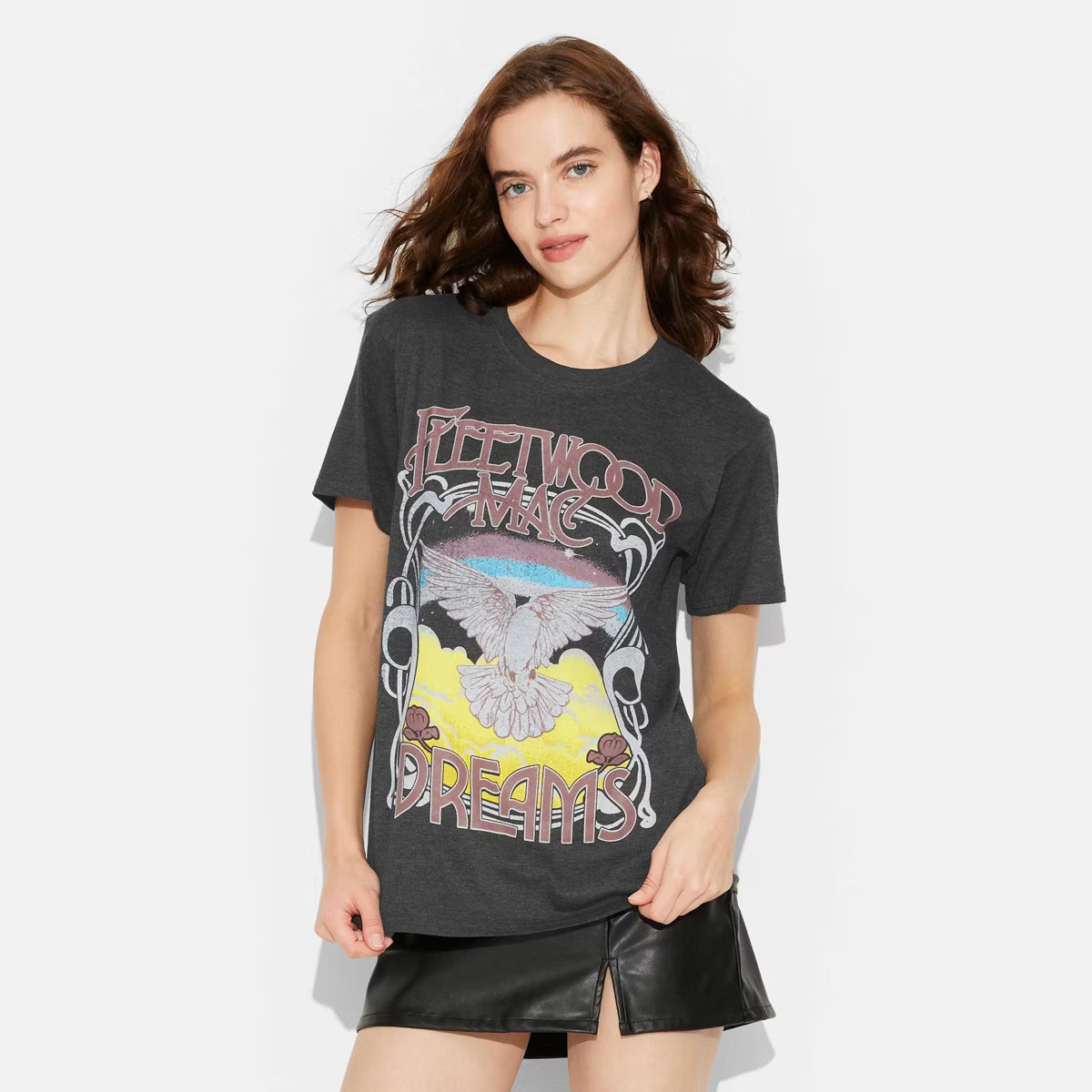 Women's Fleetwood Mac Short Sleeve Graphic T-Shirt - Gray XXL | Target