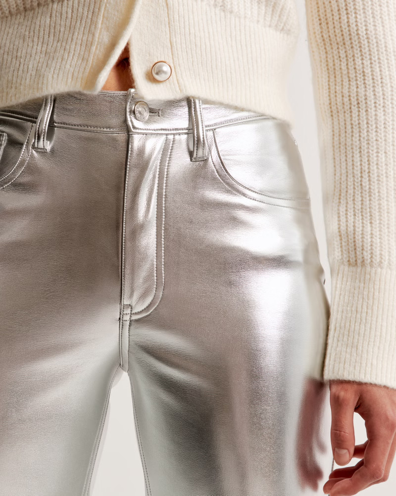 Vegan Leather 90s Relaxed Pant | Abercrombie & Fitch (US)